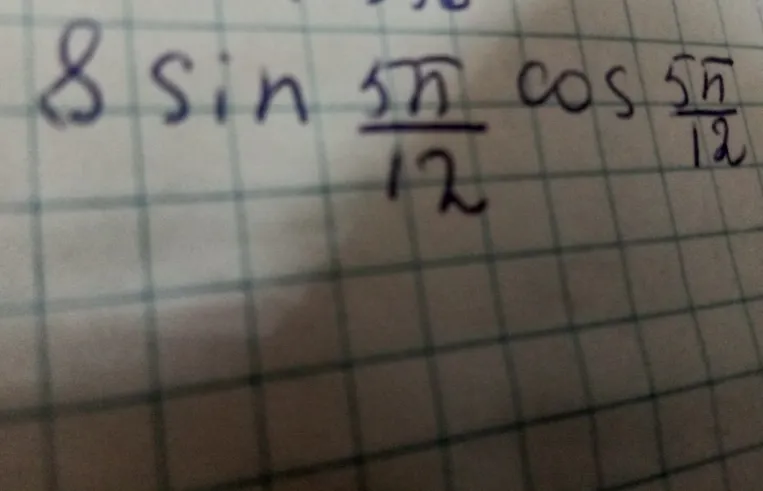 Вычислите значение выражения 8 sin(5π/12) cos(5π/12)