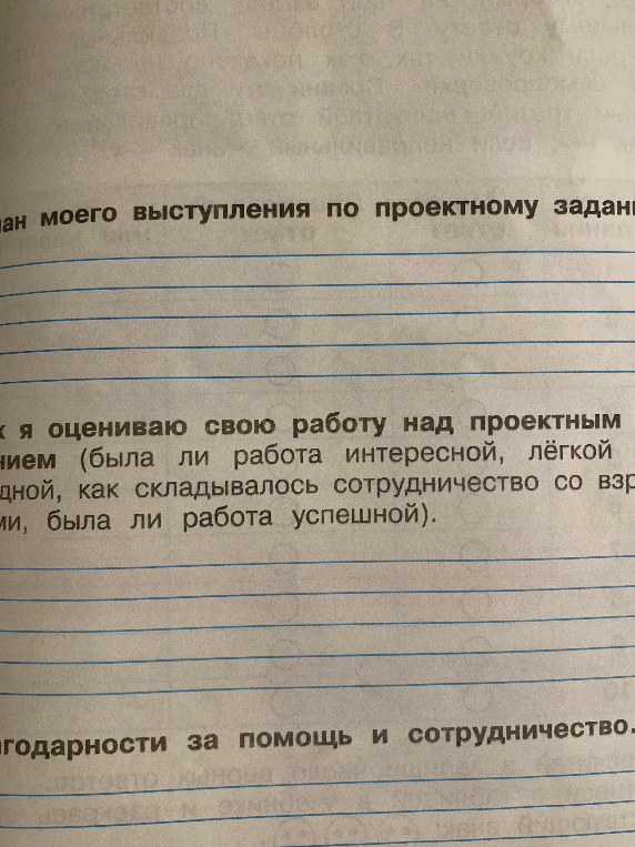 Как я оцениваю свою работу над проектным заданием (была ли работа интересной, лёгкой или трудной, как складывалось сотрудничество со взрослыми, была ли работа успешной).