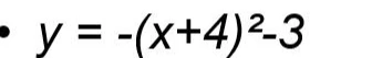 Постройте график функции y = -(x+4)²-3