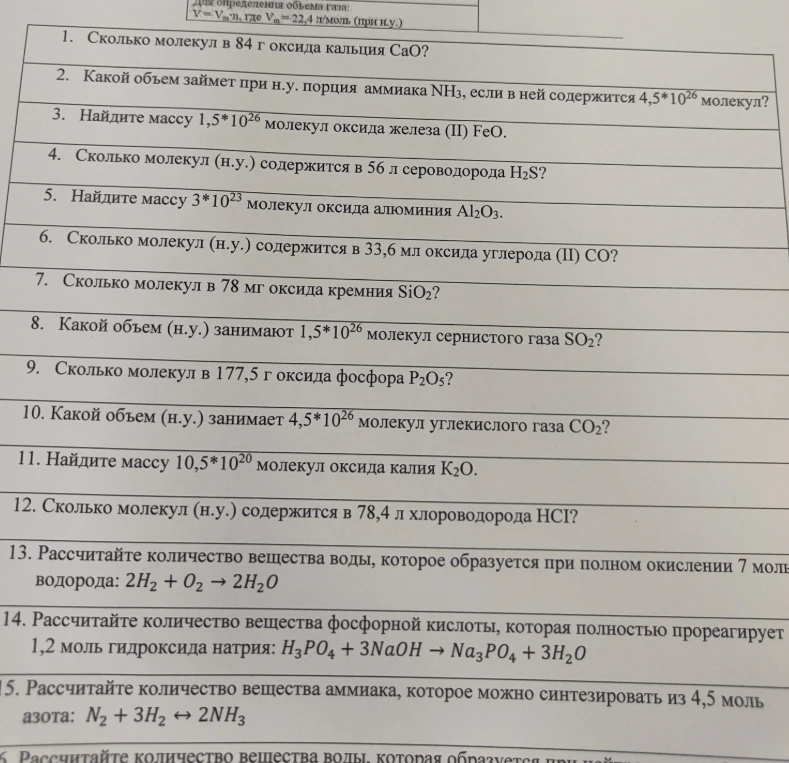 Сколько молекул в 84 г оксида кальция CaO?