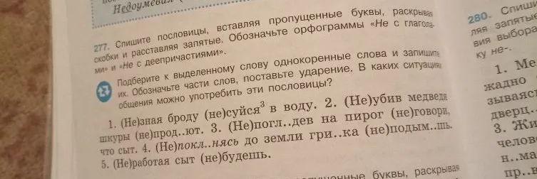 Спишите пословицы, вставляя пропущенные буквы, раскрывая скобки и расставляя запятые. Обозначьте орфограммы «Не с глаголами» и «Не с деепричастиями».
