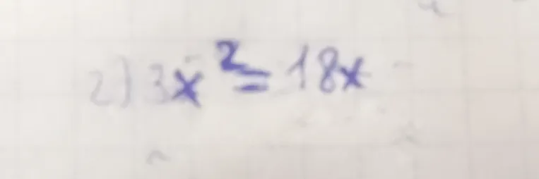 Решите уравнение 3x^2 = 18x