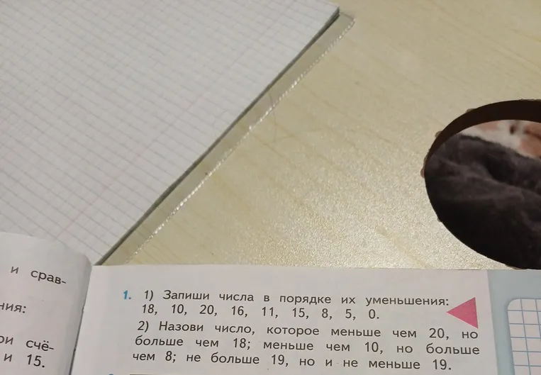 1) Запиши числа в порядке их уменьшения: 18, 10, 20, 16, 11, 15, 8, 5, 0. 2) Назови число, которое меньше чем 20, но больше чем 18; меньше чем 10, но больше чем 8; не больше 19, но и не меньше 19.