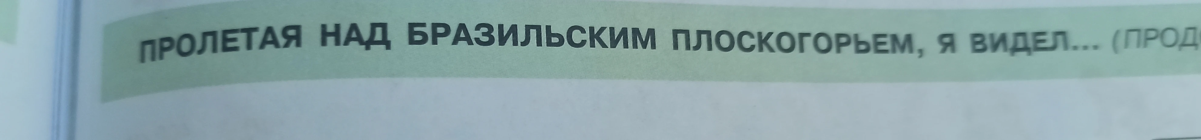 Пролетая над Бразильским плоскогорьем, я видел... (Продолжите фразу)