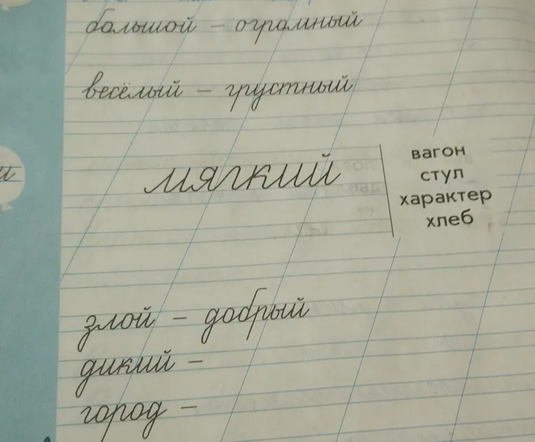 Подберите антонимы к словам: дикий, город.