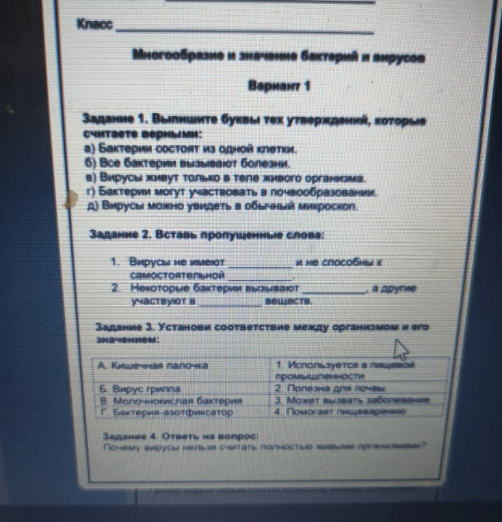 Задание 1. Выпишите буквы тех утверждений, которые считаете верными.