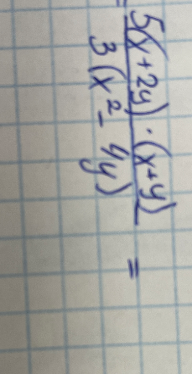 Упростите выражение: \frac{5(x+2y) \cdot (x+y)}{3(x^2 - 4y^2) \cdot (x+y)}