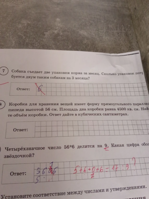 Собака съедает две упаковки корма за месяц. Сколько упаковок потребуется двум таким собакам на 3 месяца?