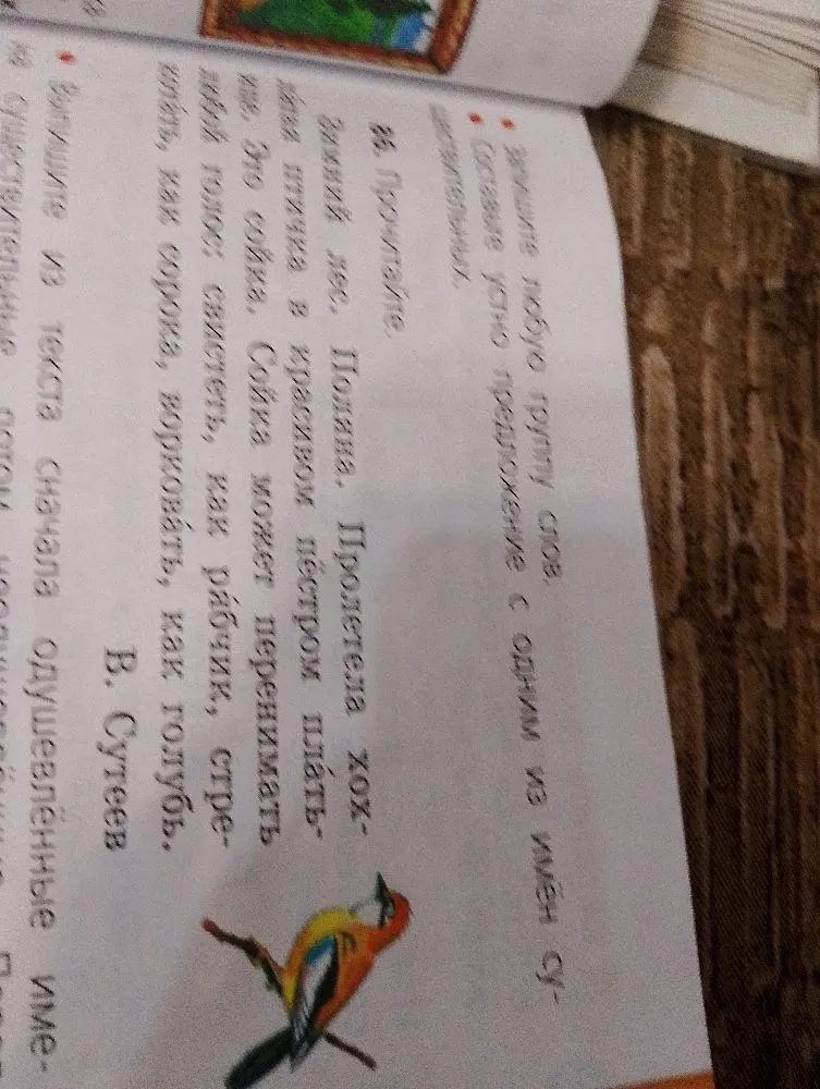 Выпишите из текста сначала одушевлённые имена существительные, а потом неодушевлённые.