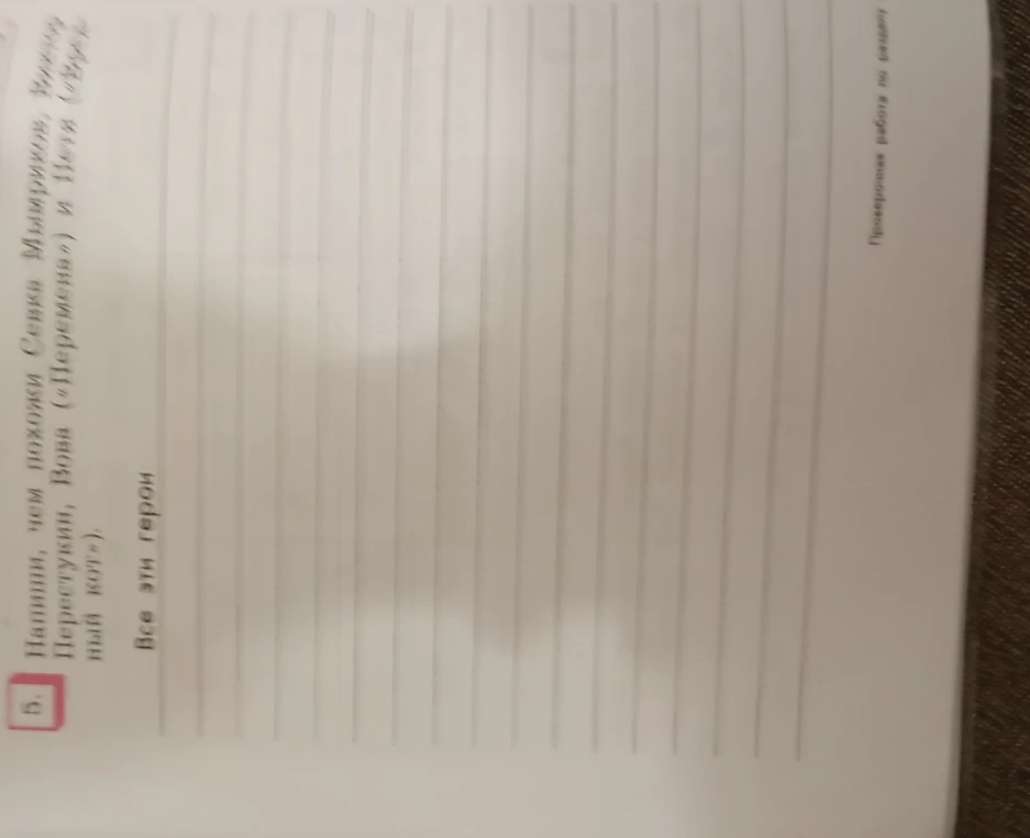 Напиши, чем похожи Севка Мымриков, Виктор Перестукин, Вова («Перемена») и Петя («Бурый кот»).