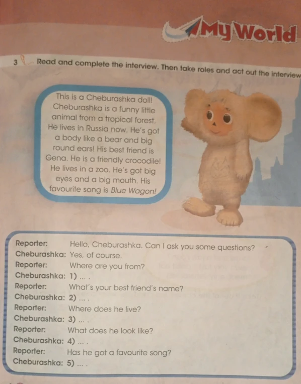 Read and complete the interview.
