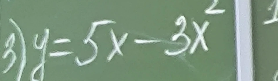 Исследуйте функцию y = 5x - 3x²