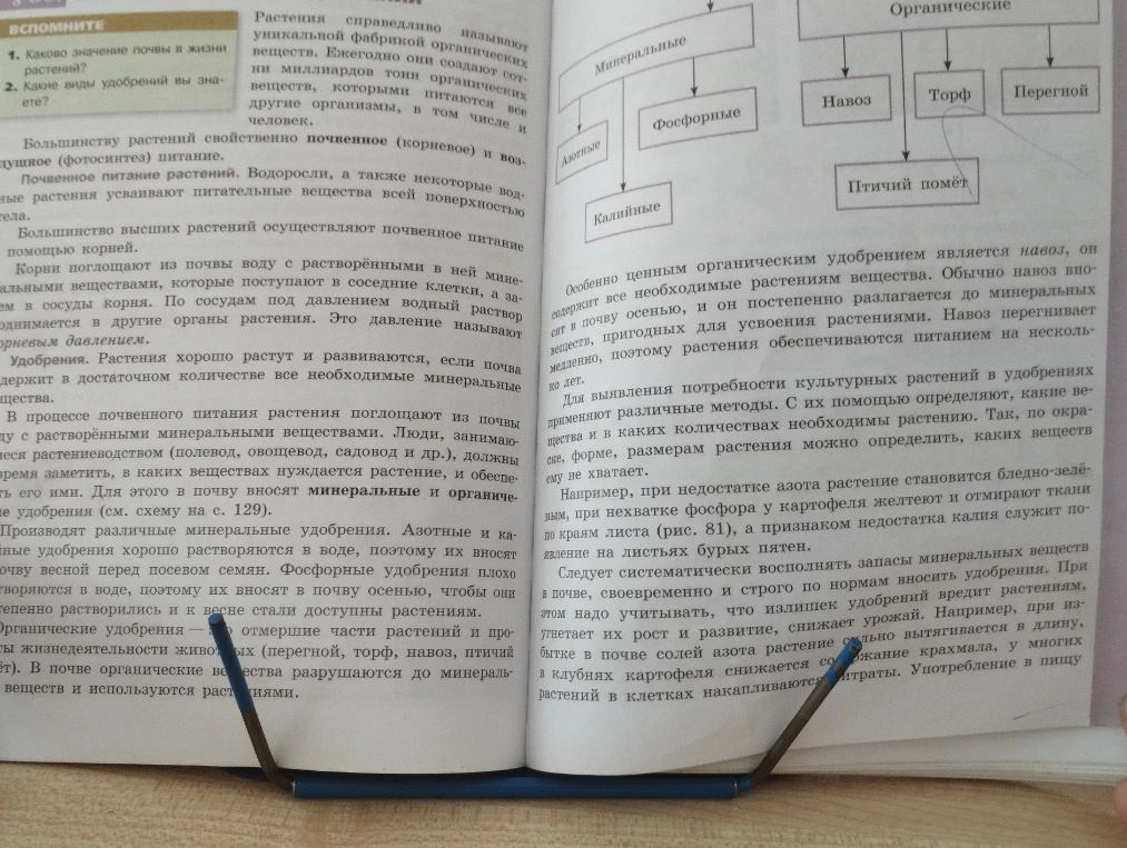 Составьте конспект по теме питания растений и использования удобрений на основании текста учебника.