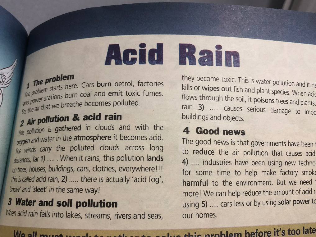 Переведите текст «Acid Rain»