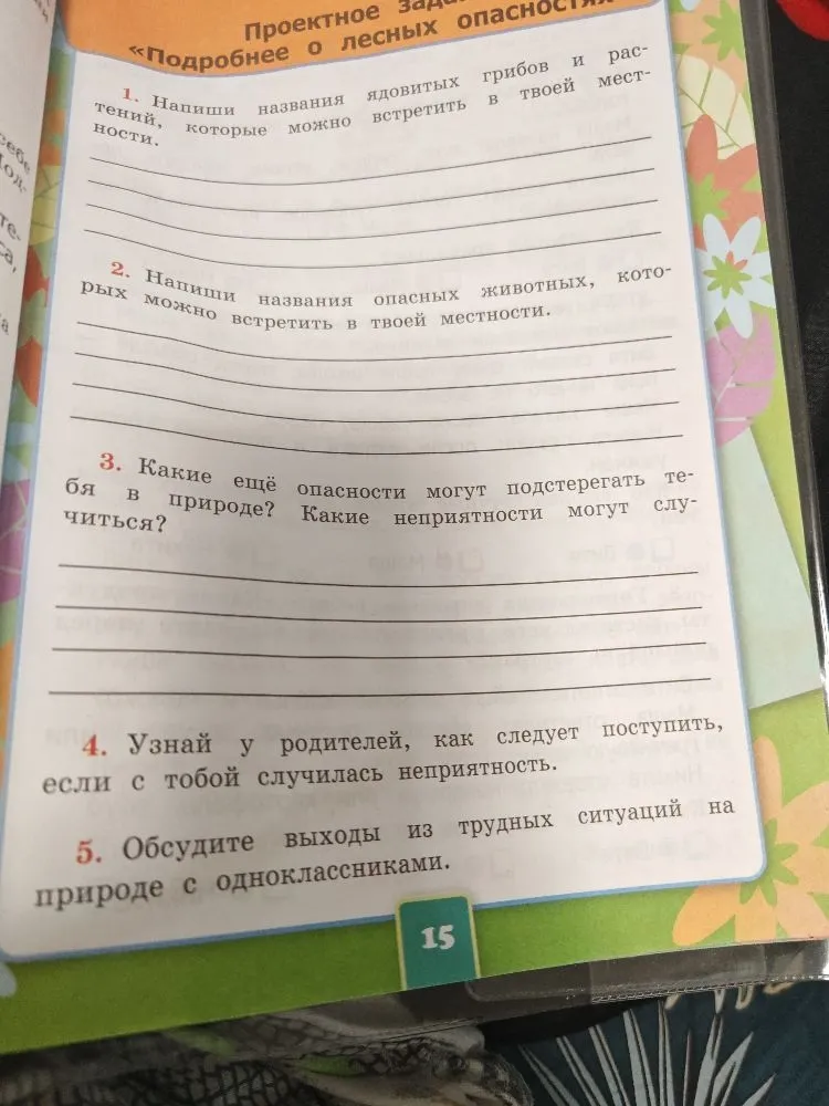 Напиши названия ядовитых грибов и растений, которые можно встретить в твоей местности.