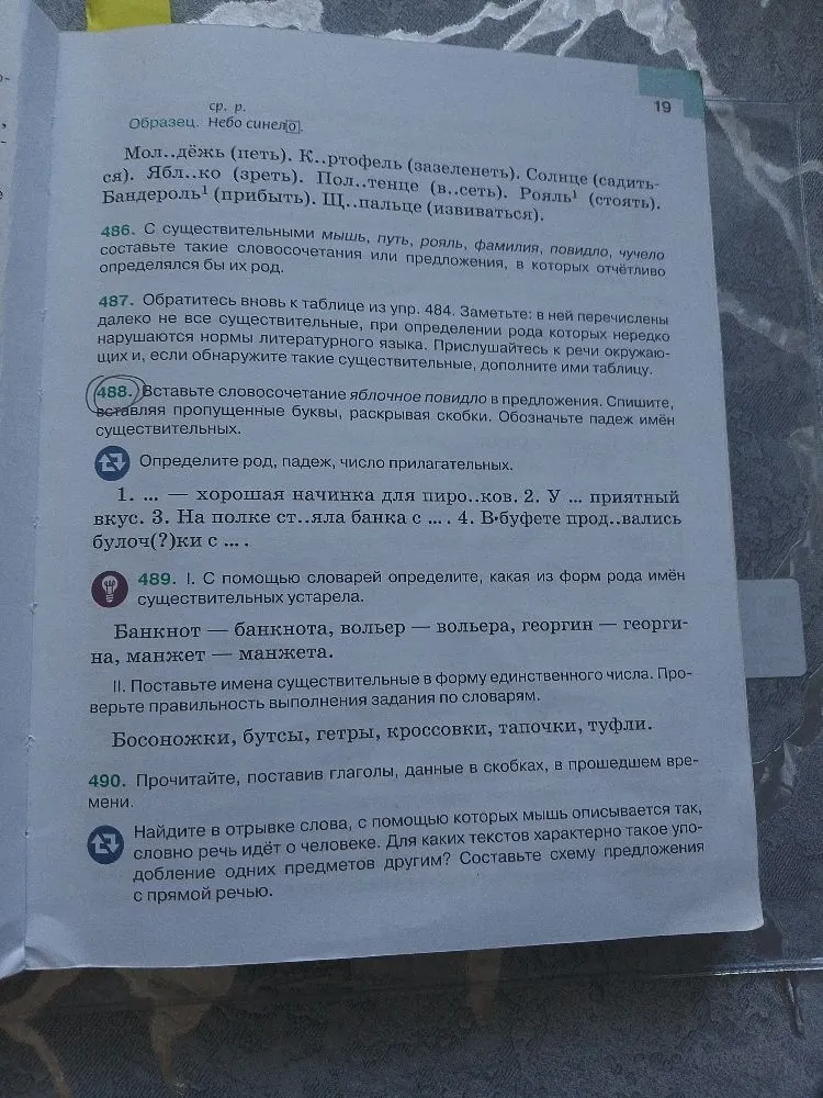 Вставьте словосочетание яблочное повидло в предложения. Спишите, вставляя пропущенные буквы, раскрывая скобки. Обозначьте падеж имён существительных.