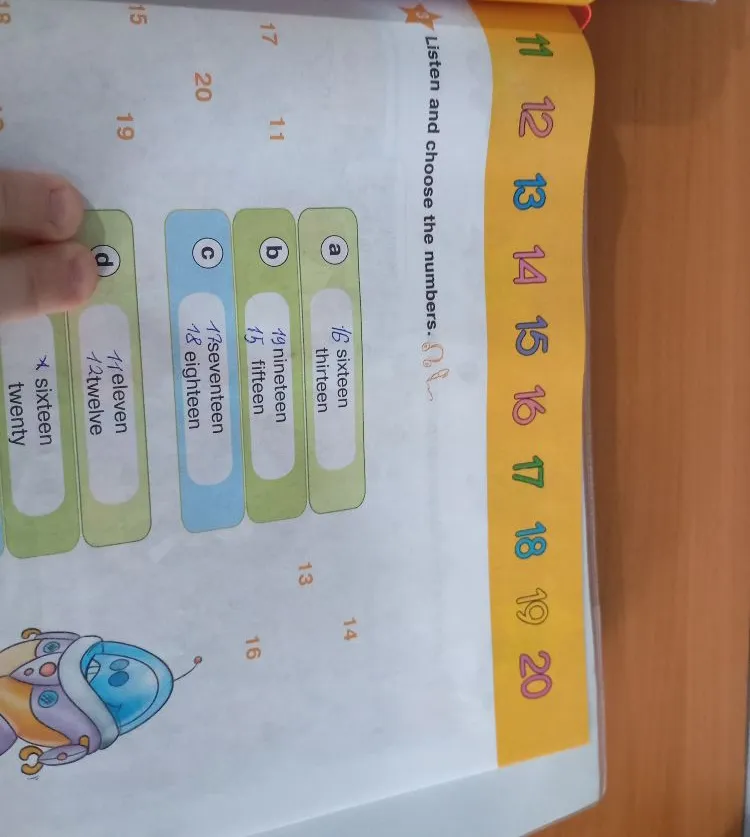 Как пишутся числа от 11 до 20 на английском языке?