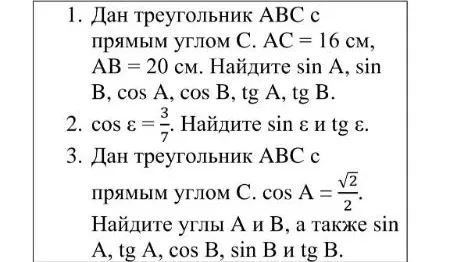 Дан треугольник ABC с прямым углом C. AC = 16 см, AB = 20 см. Найдите sin A, sin B, cos A, cos B, tg A, tg B.