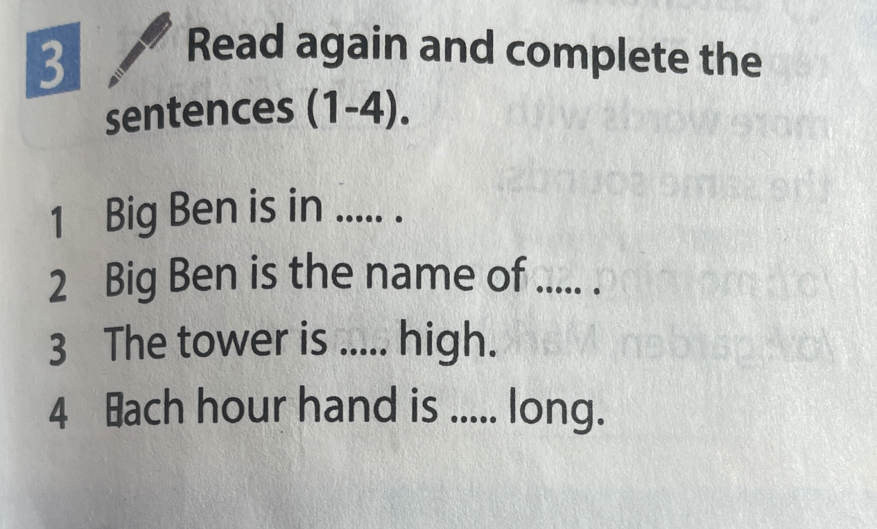 Read again and complete the sentences (1-4).