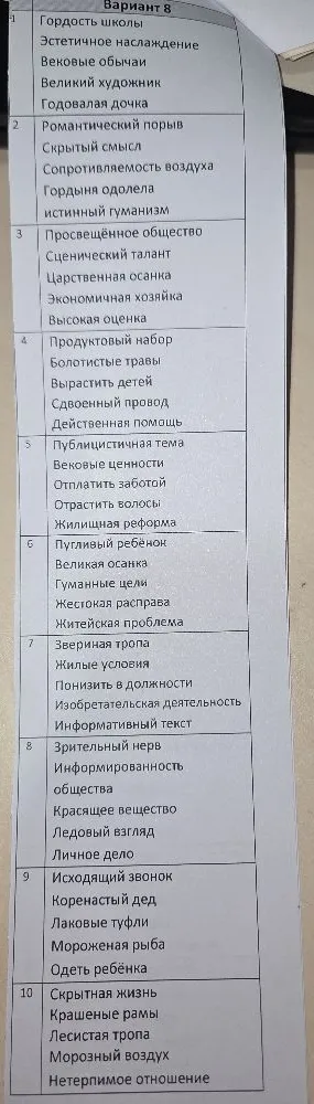 Исправьте ошибки в употреблении паронимов (Вариант 8)