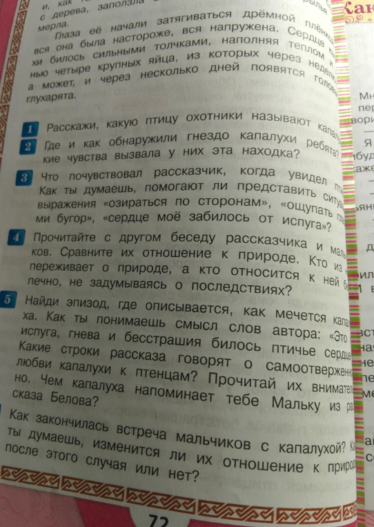 Расскажи, какую птицу охотники называют капалухой? Где и как обнаружили гнездо капалухи ребята? Какие чувства вызвала у них эта находка?