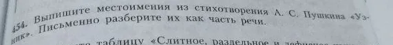 454. Выпишите местоимения из стихотворения А. С. Пушкина «Узник». Письменно разберите их как часть речи.