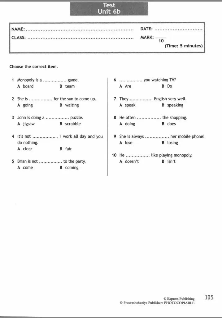 Underline the correct item. Choose the correct item.