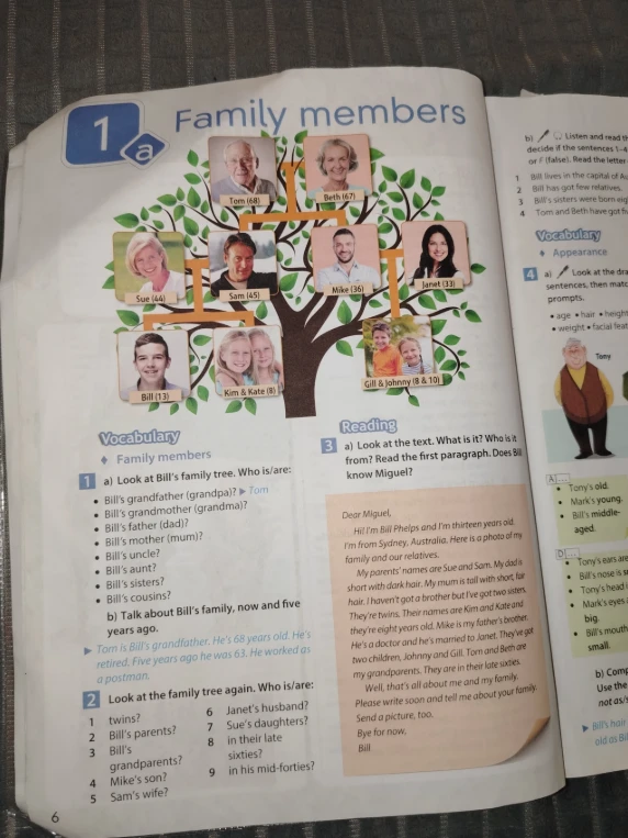 Look at Bill's family tree. Who is/are: Bill's grandfather (grandpa)?