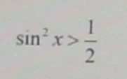 Решите неравенство sin²x > 1/2