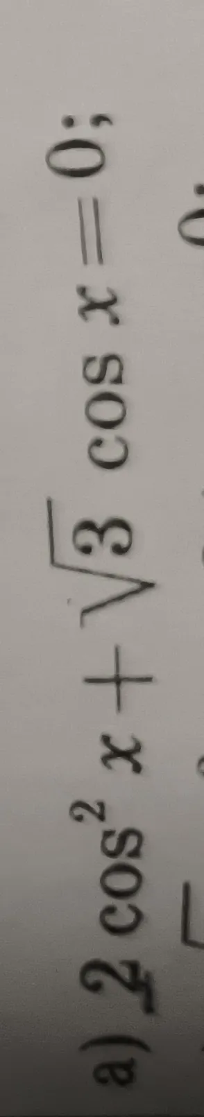 Решите уравнение 2 cos² x + √3 cos x = 0