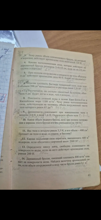 Чему равен объем алюминиевого бруска, на который в керосине действует архимедова сила величиной 120 Н?