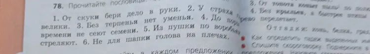 Прочитайте пословицы. Найдите в каждом предложении главные и второстепенные члены.