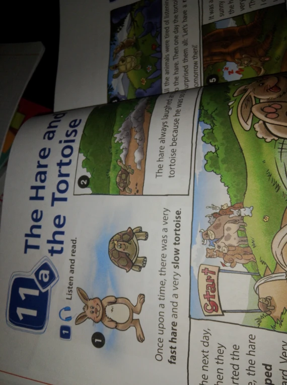 The Hare and the Tortoise. Listen and read. Once upon a time, there was a very fast hare and a very slow tortoise.