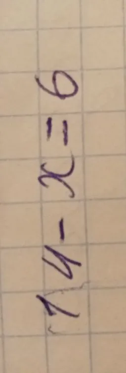 Решите уравнение 14 - x = 6