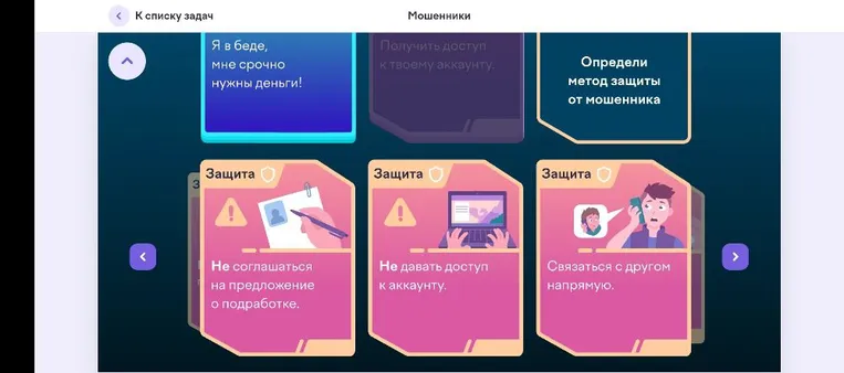 Определи метод защиты от мошенника