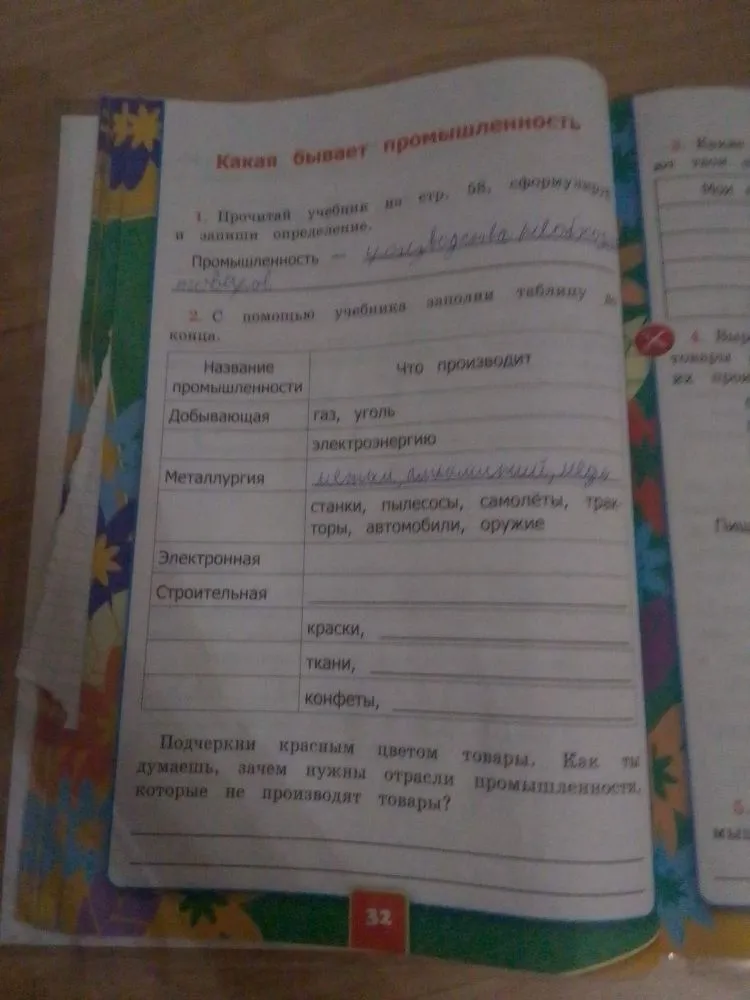 Прочитай учебник на стр. 58, сформулируй и запиши определение. С помощью учебника заполни таблицу до конца.