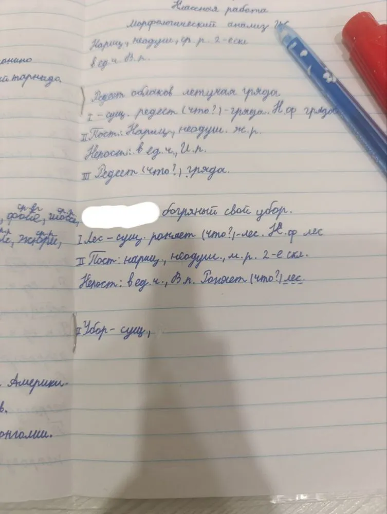 Выполните морфологический разбор слова убор