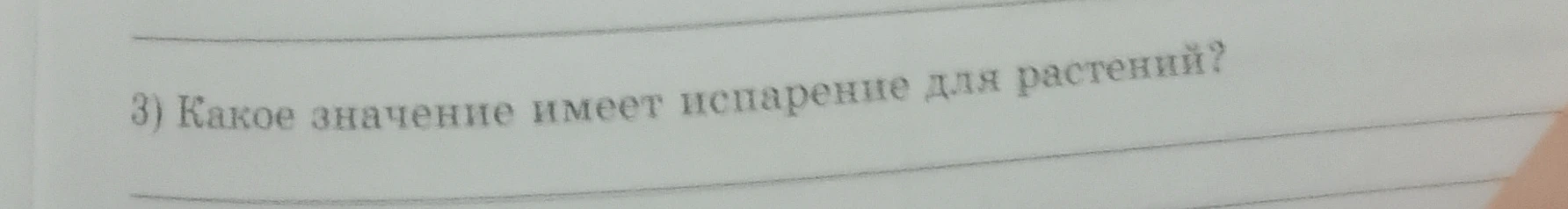 Какое значение имеет испарение для растений?