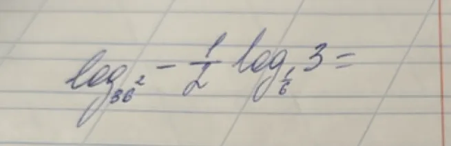 Вычислите значение выражения: log₃₆ 2 - 1/2 log_{1/6} 3