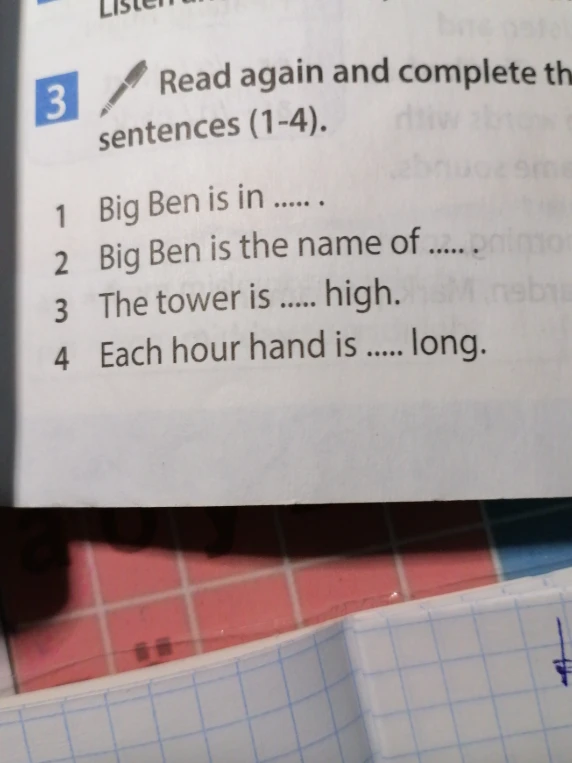 Read again and complete the sentences (1-4).
