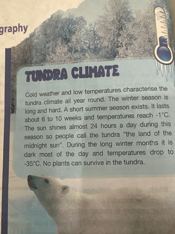 Переведи текст TUNDRA CLIMATE