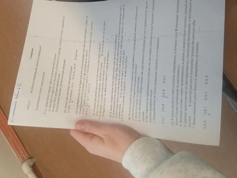 Выполните задания теста по теме «Однородные члены предложения»