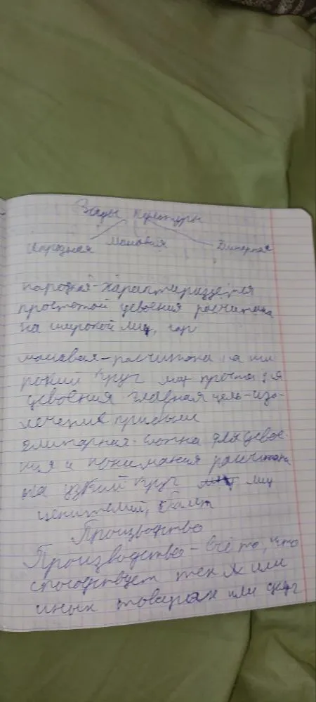 Расшифровать текст на фото про виды культуры и производство