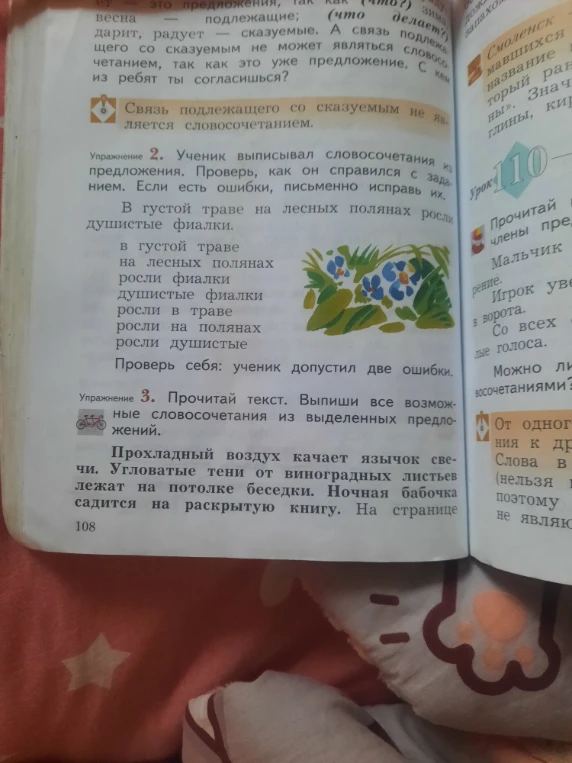 Прочитай текст. Выпиши все возможные словосочетания из выделенных предложений.