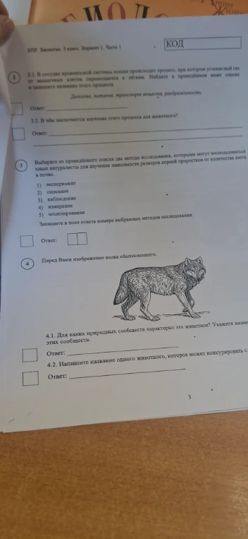 2.1. В сосудах кровеносной системы кошки происходит процесс, при котором углекислый газ от мышечных клеток перемещается к лёгким. Найдите в приведённом ниже списке и запишите название этого процесса.