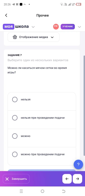 Можно ли касаться мячом сетки во время игры?