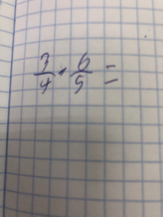3/4 : 6/5 =