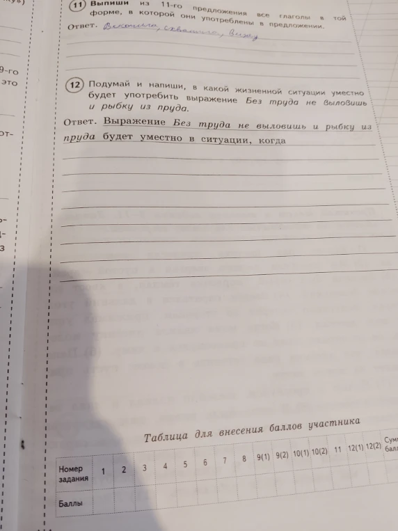 Подумай и напиши, в какой жизненной ситуации уместно будет употребить выражение Без труда не выловишь и рыбку из пруда.