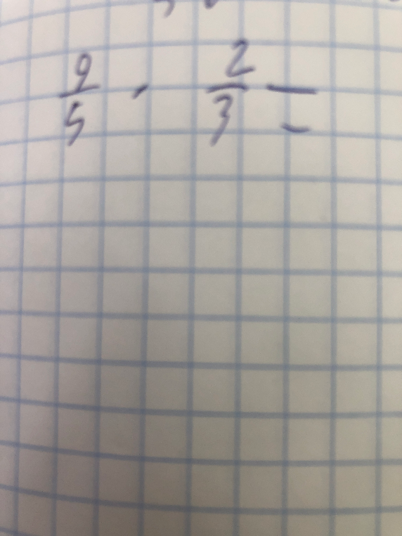 9/5 - 2/3 =