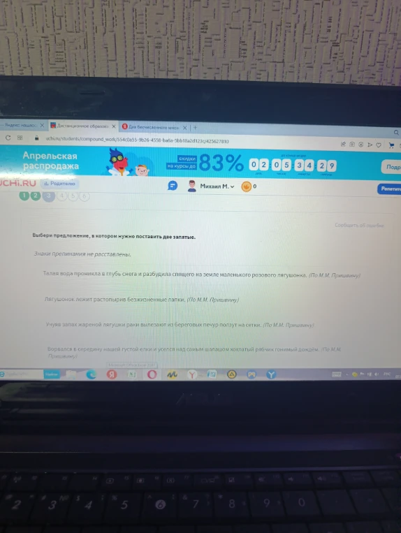 Выбери предложение, в котором нужно поставить две запятые.